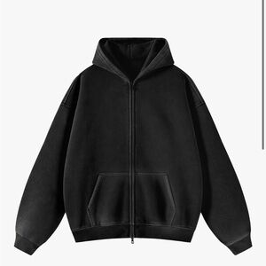 Black Men's or Women’s Hoodie Jacket
